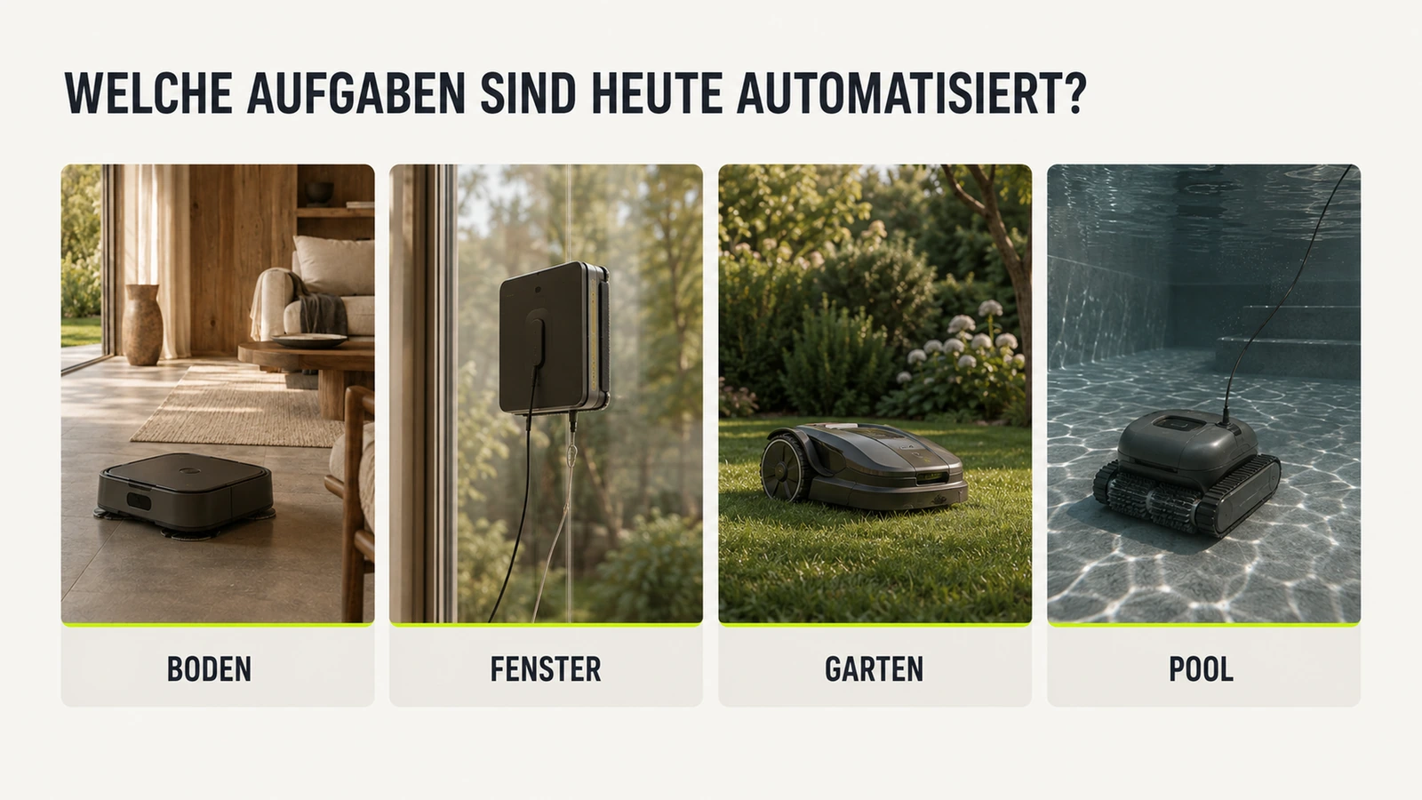 Saugroboter steht ratlos vor einem Kabel als Hindernis, Autonomie hat im Haushalt Grenzen