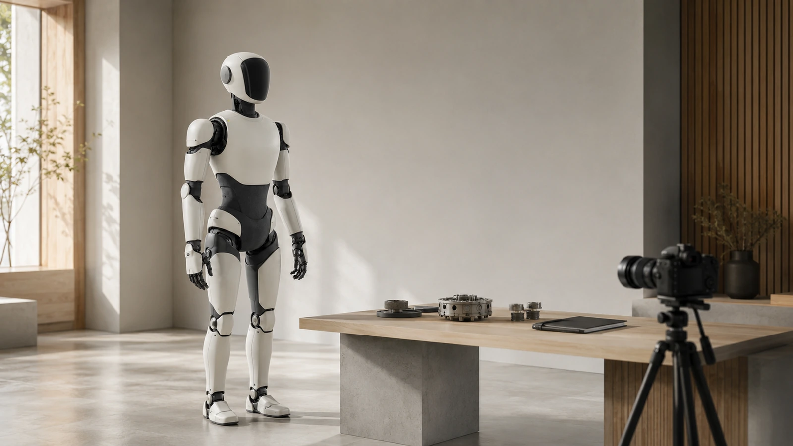 Die fluxlane-Redaktion in einer neutralen Robotik-Test- und Dokumentationsumgebung