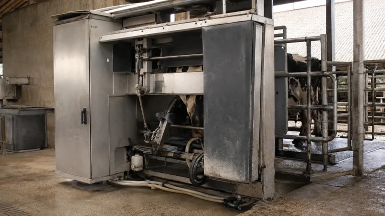 Gebrauchter Melkroboter im Stall