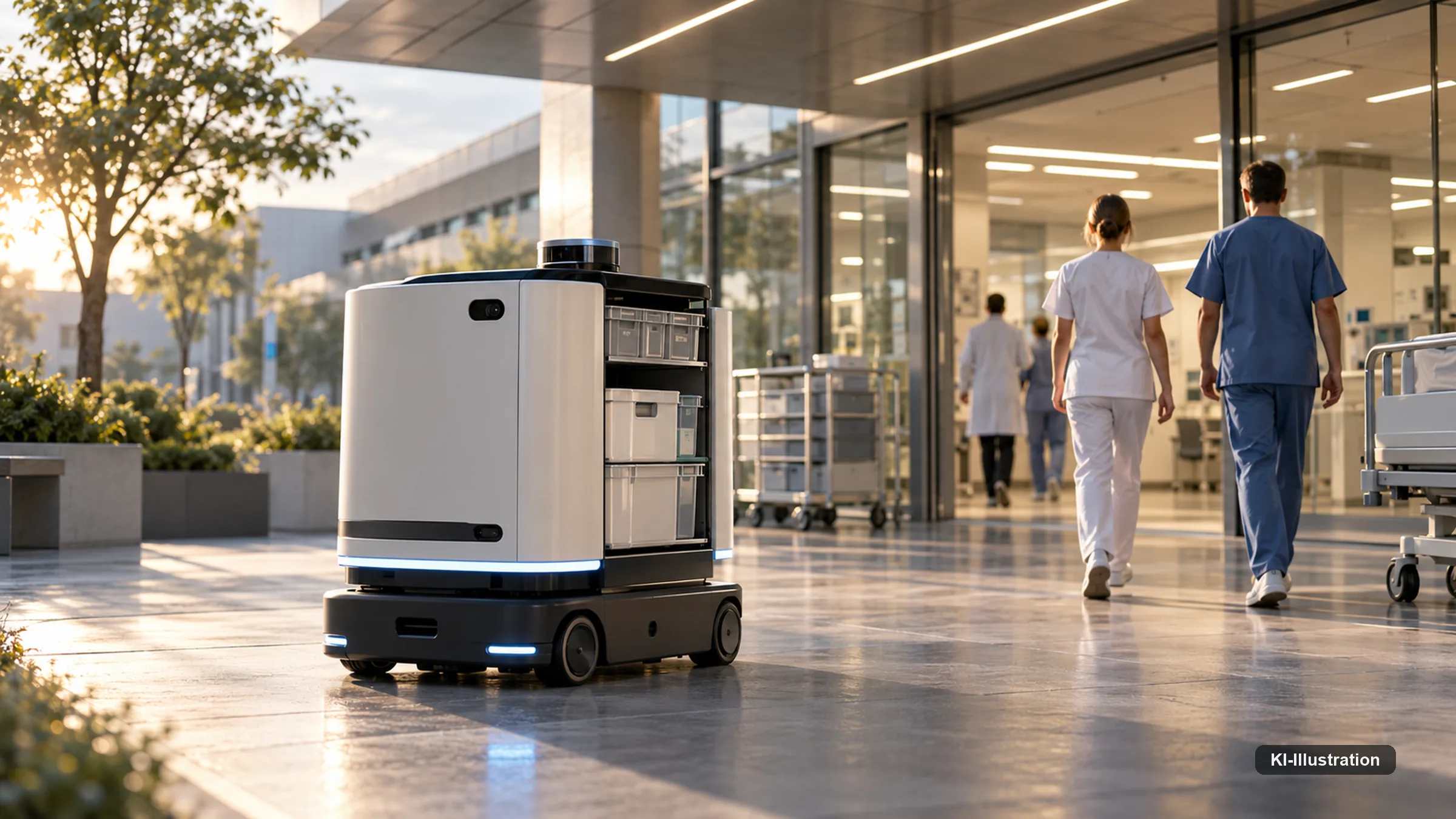Robotik-Arbeitsweg mit Infrastrukturengpässen.