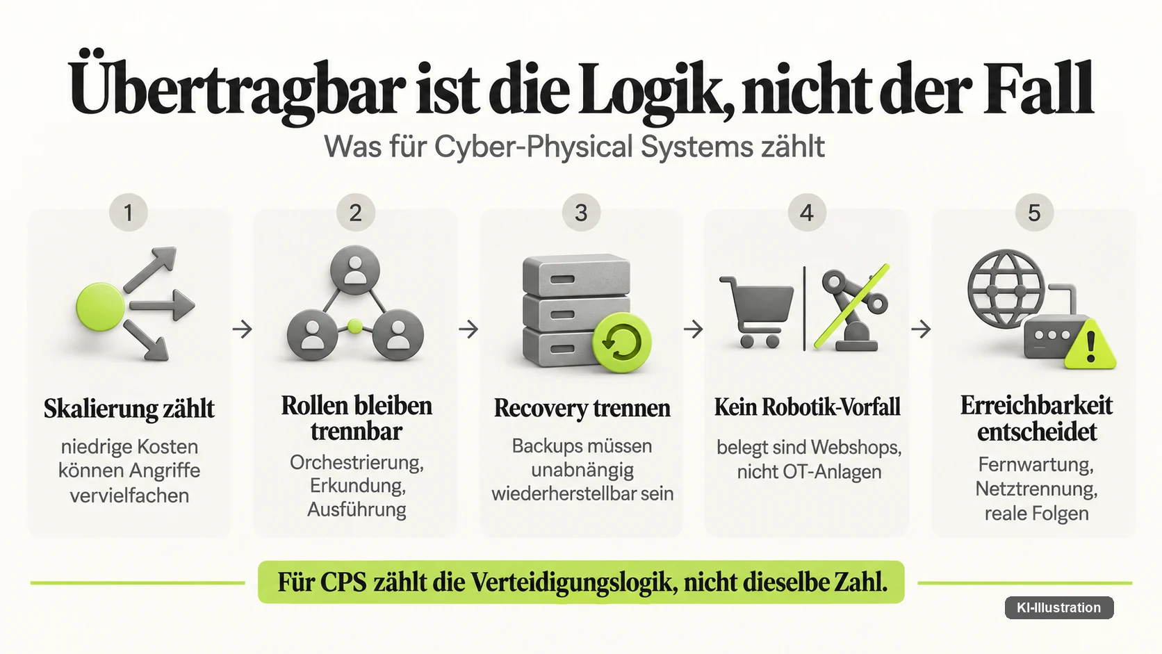 Der Vorfall betraf Online-Haendler, keine Robotik- oder Fertigungsanlage — uebertragbar ist die Angriffslogik aus orchestrierten Werkzeugen, nicht die Zielbranche.
