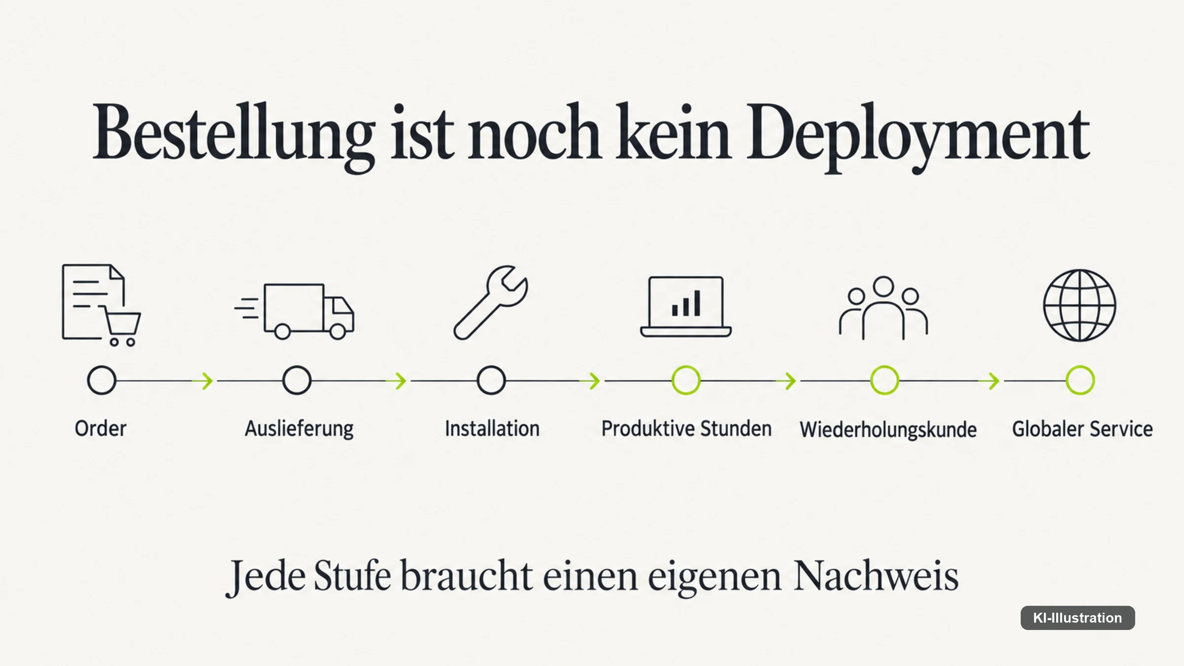 Pfad von veröffentlichten Launchpreisen über offene Vorbestellung bis zu belegten Auslieferungen und Betrieb.