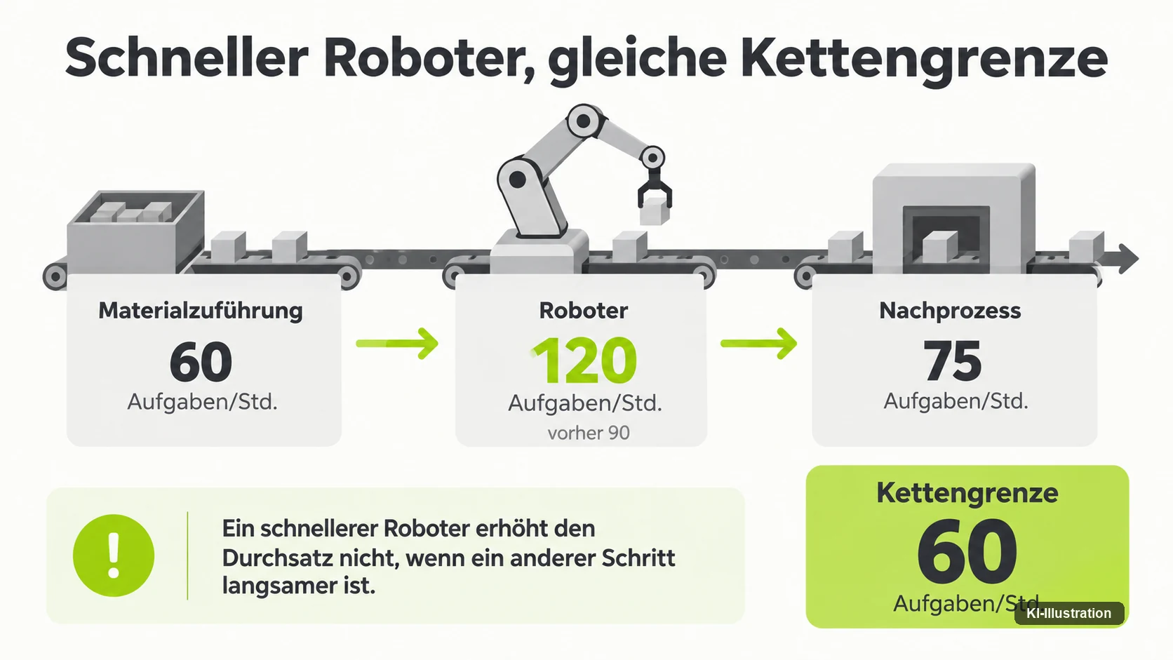 Von Forschung ueber Pilot und Rollout bis zur Serie verschiebt sich die Prioritaet von „funktioniert es“ ueber Sicherheit und Stabilitaet bis zur Stueckzahlfaehigkeit.