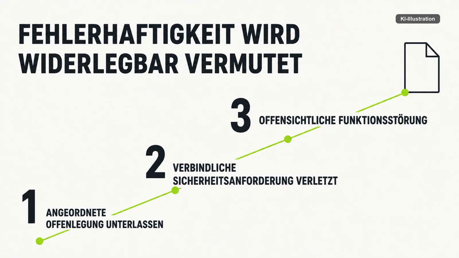 Schema mit Vermutungen zugunsten der geschädigten Person.