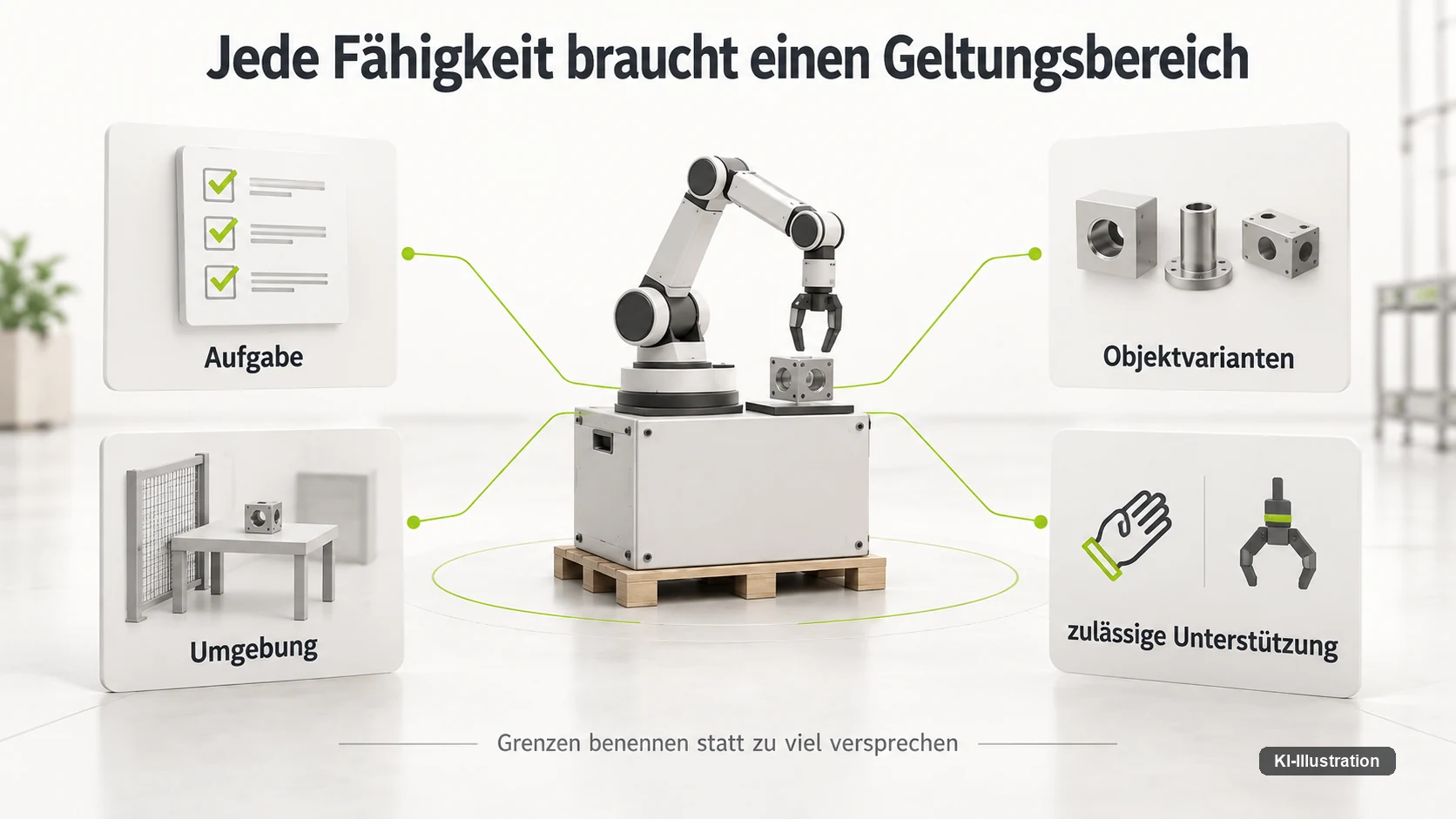 Techniker kniet an einem mobilen Roboter, eine Kollegin dokumentiert auf einem Klemmbrett.
