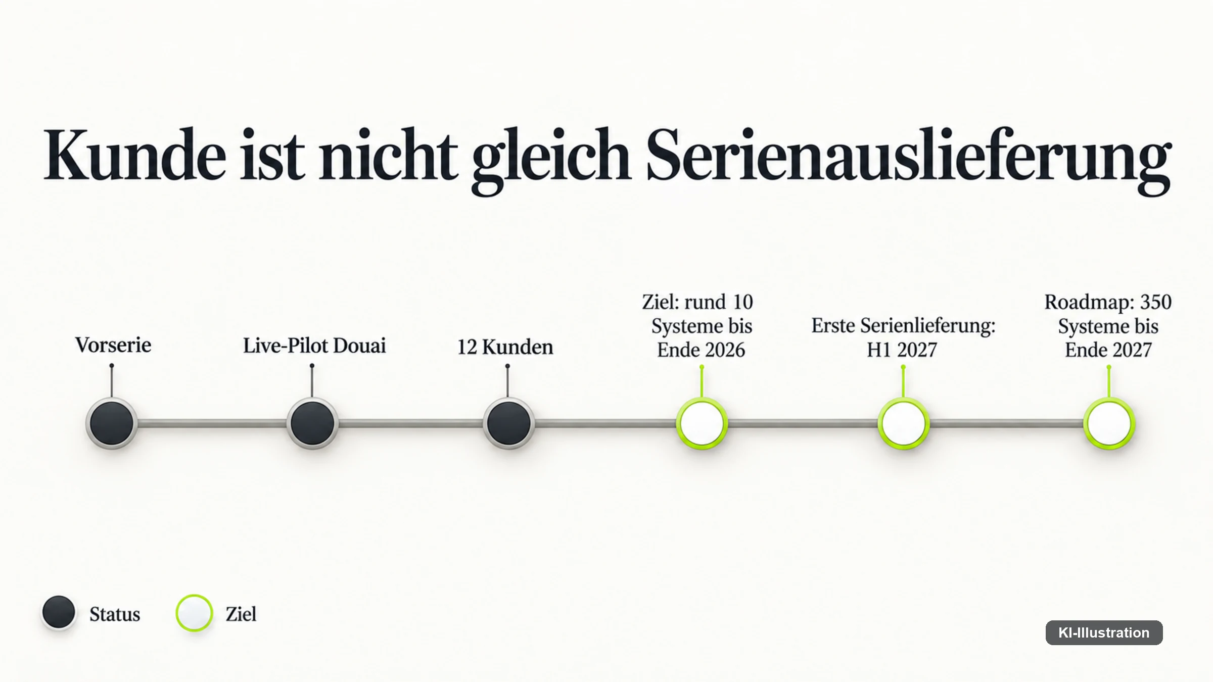 Reifestufen von der zertifizierbaren Architektur über Pilotbetrieb bis zum Serienprodukt.